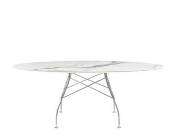 Glossy Bord Vit Skiva Kromben