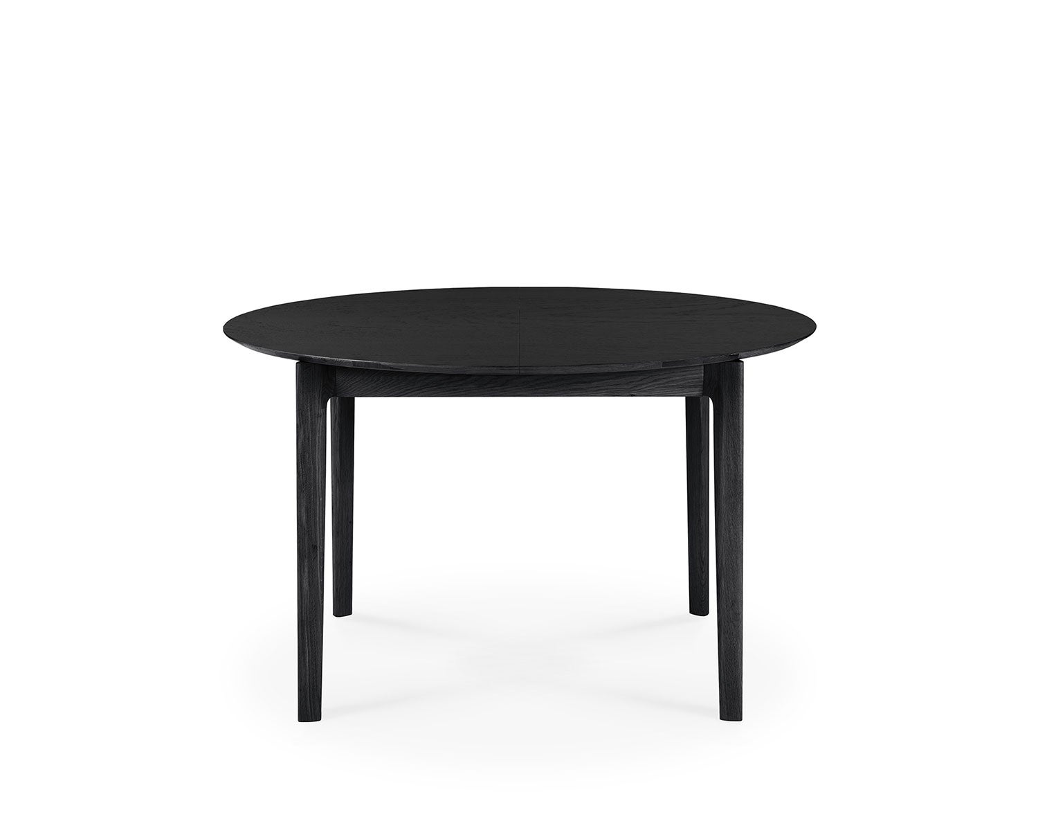 Bok-Matbord-Runt-Svart-Ek