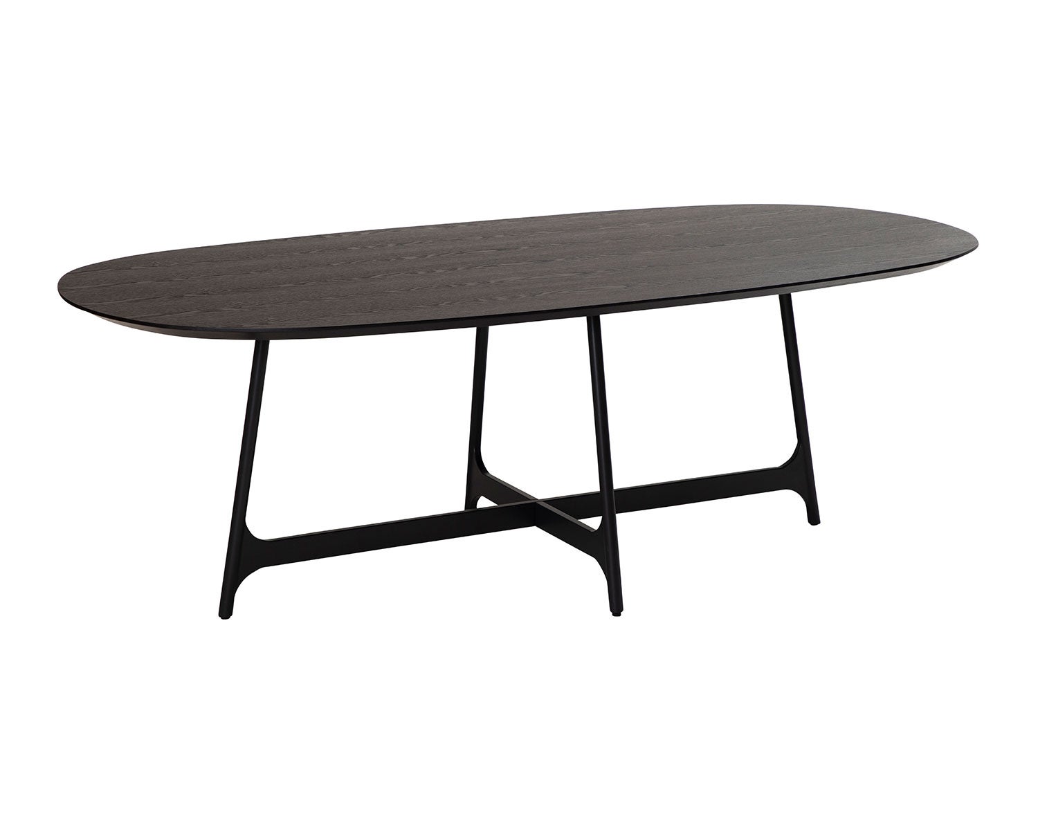 Ooid Matbord Ovalt Svartbetsad Ask