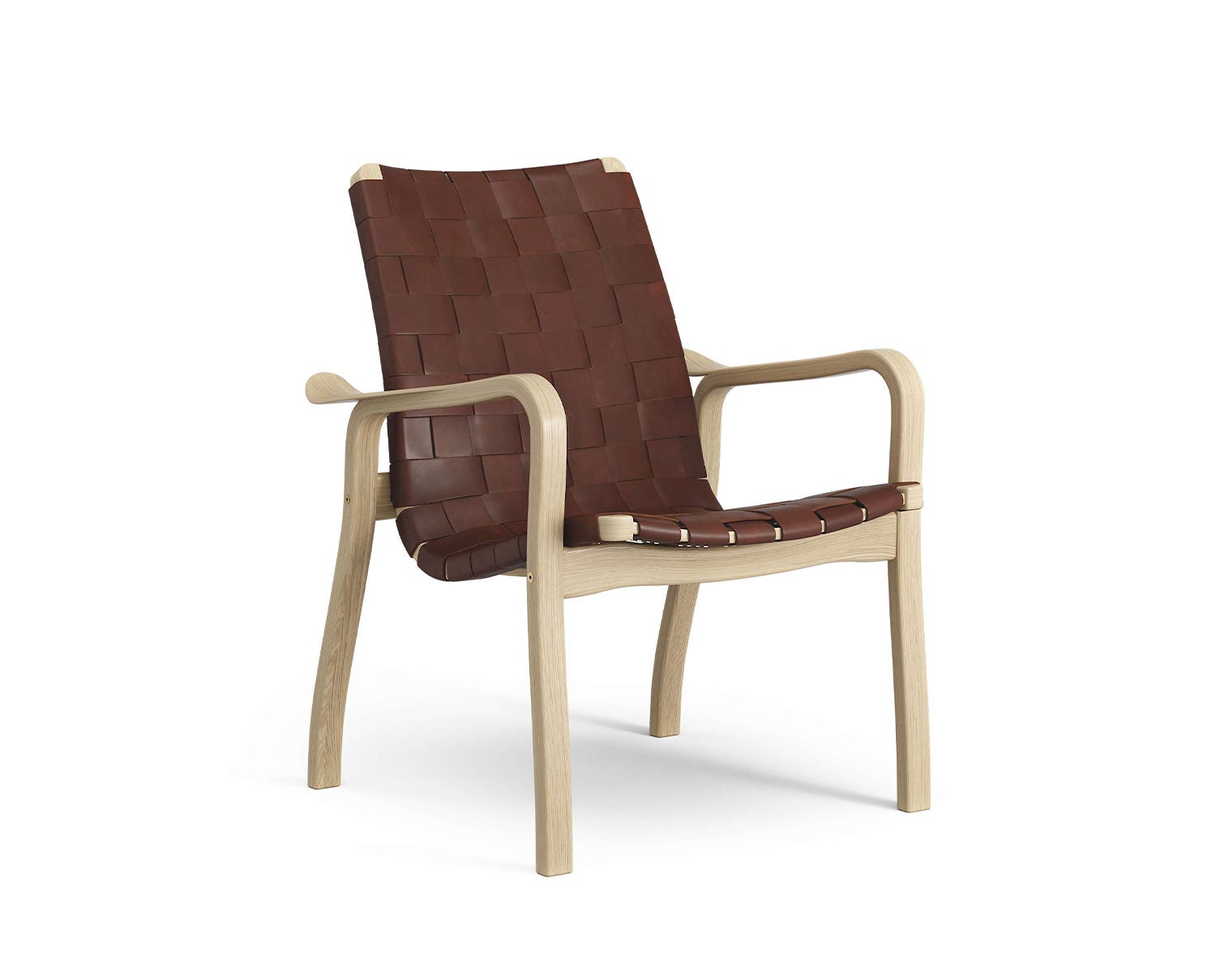 Swedese-Primo-Low-Varnished-Oak-Strap-Leather-Brown-Red