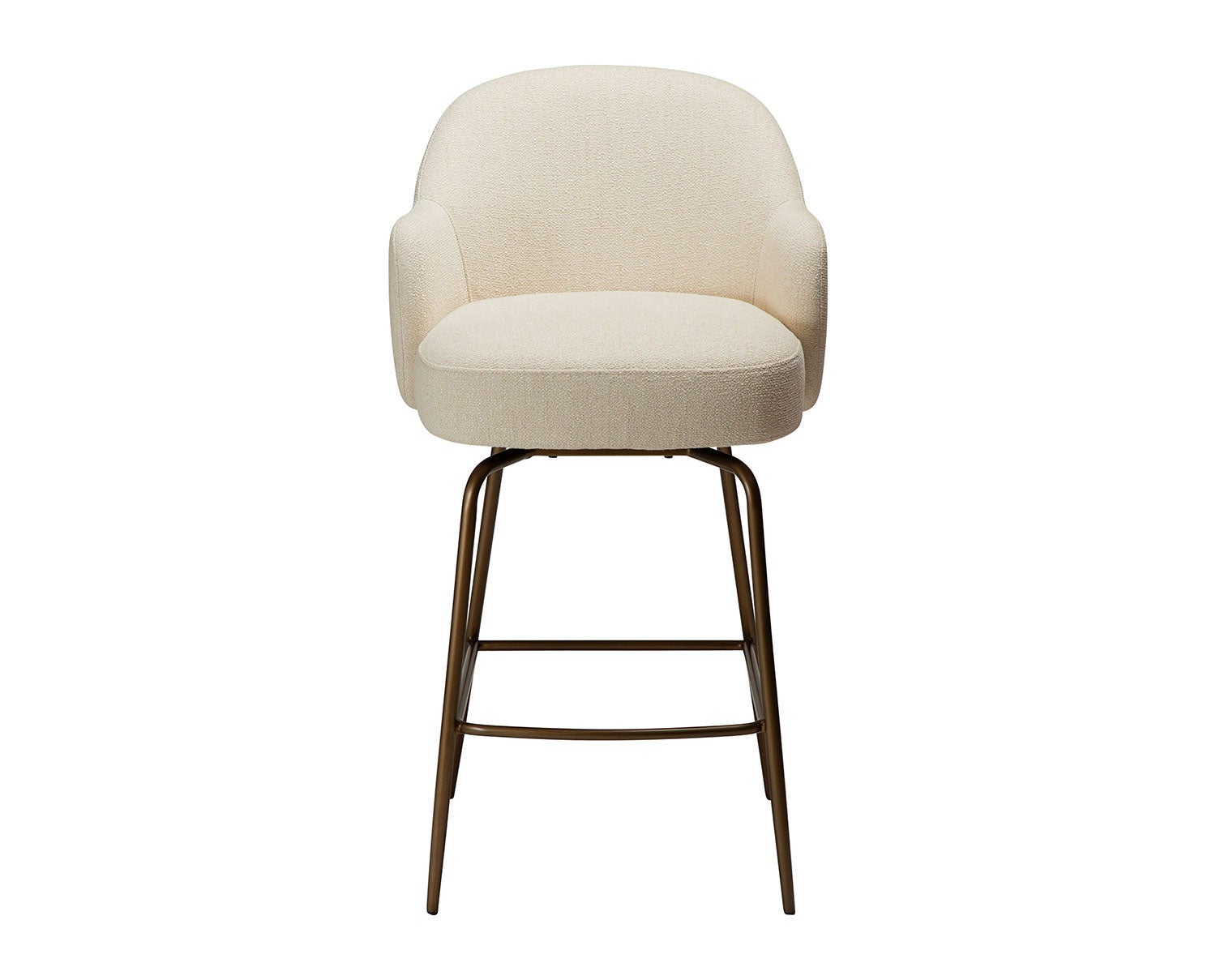 Bae barstol i Simply Beige Bouclé framifrån
