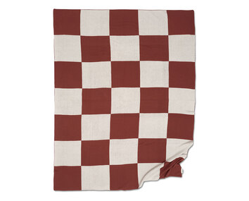 Square pläd från Classic Collection i färg terracotta