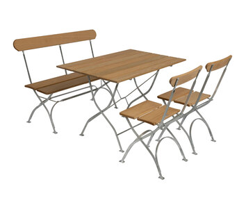 Bryggeribord + Bryggerisoffa + 2 st Bryggeristol Trädgårdsgrupp i oljad ek