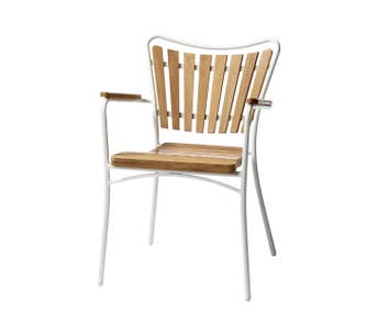 Ellen Trädgårdsstol Vit / Teak