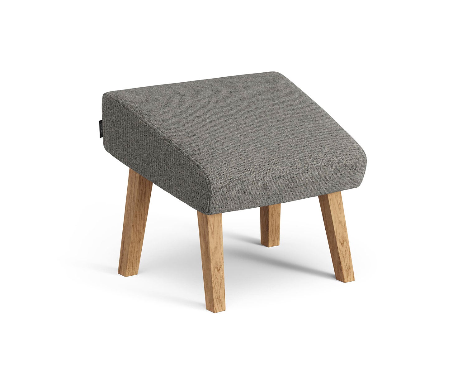 Fotpallen Select. Fotpallen är klädd i tyget Main Line Flax 26, med ben i oljad ek.