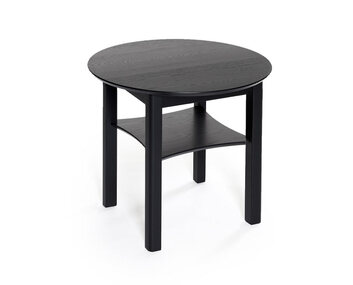 Marathon Fåtöljbord Runt Svartbetsad Ek