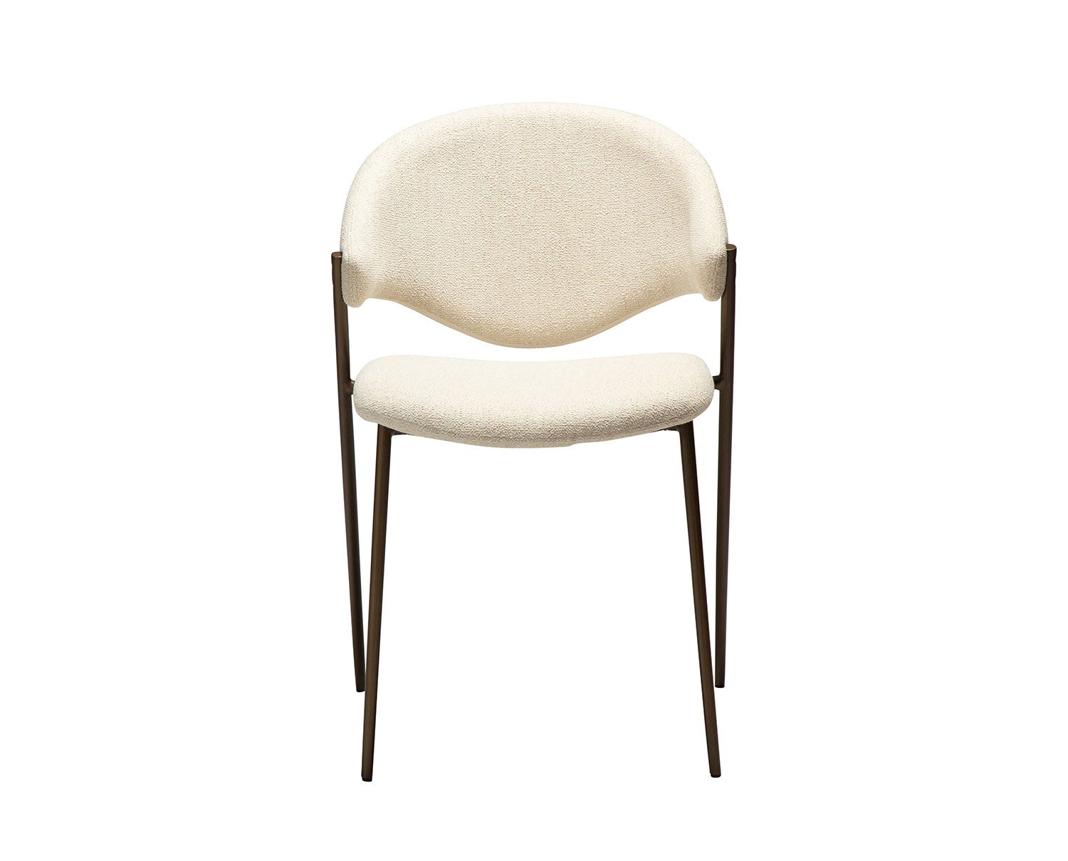 Zone stol i Simply Beige Bouclé framifrån