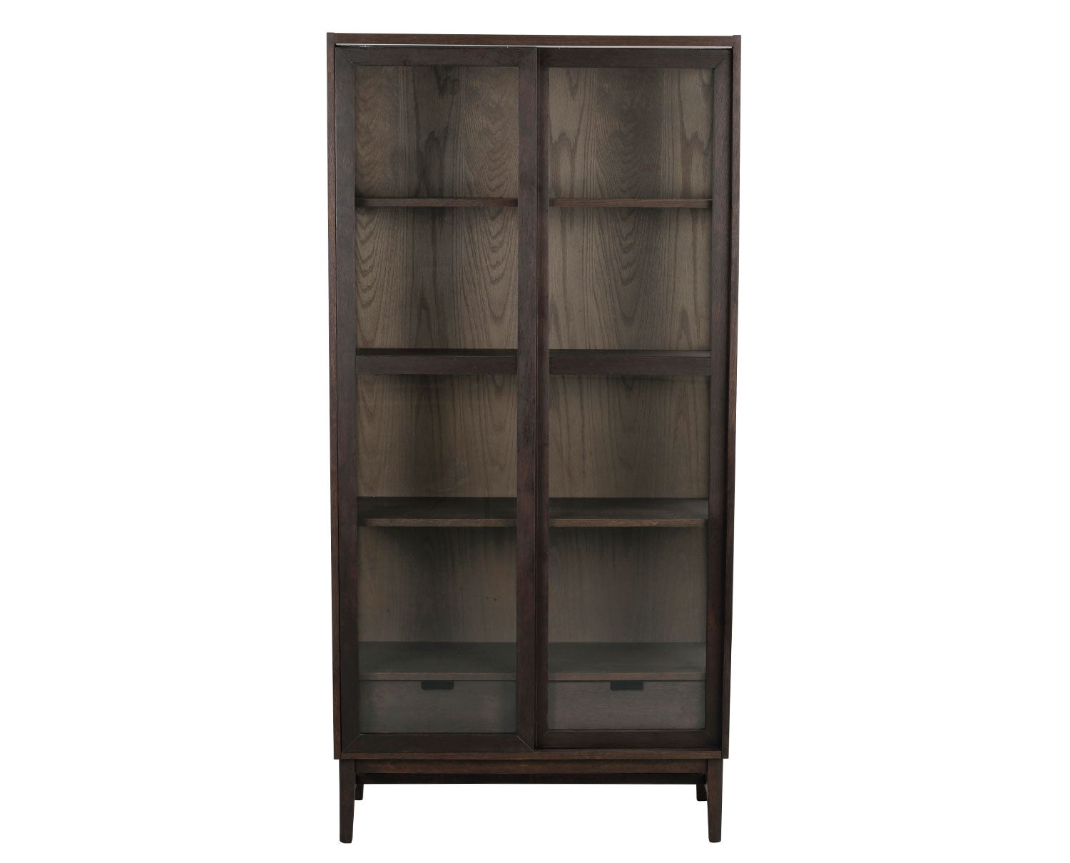 Hazelton Vitrinskåp brun ek 