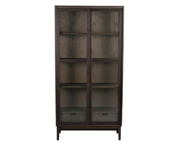 Hazelton Vitrinskåp brun ek