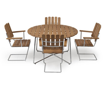 Bord 9A 100 + 4 st Fåtölj A2 Matgrupp i oljad ek