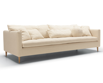 Sits Lill beige soffa 4-sitss LCV i tyg Caleido 1419 Natural