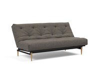 Colpus Bäddsoffa med ljusa ben i tyget 216 Flashtex Dark Grey