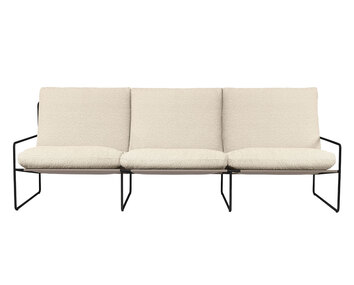 Desert Soffa 3-sits i utförandet Black/Bouclé Off-White