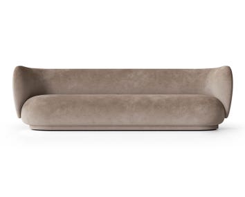 Rico Soffa 4-sits i tyget Faded Velvet Beige