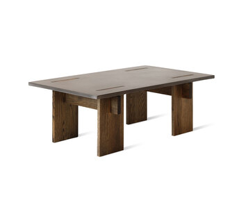 Arnold Soffbord i mörk betong och mörk ek