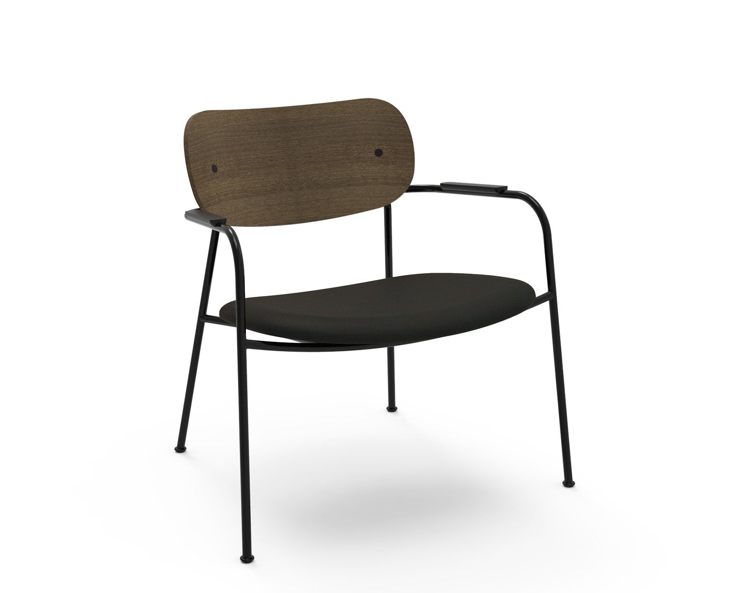 Scope loungefåtölj med sits i tyg och rygg i rökt ek från Andersen Furniture