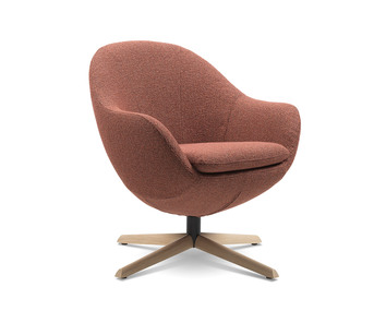 Orion Fåtölj Träfot i tyget Taffie Rose
