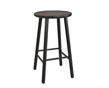 ZigZag barpall 63 svartbetsad ask