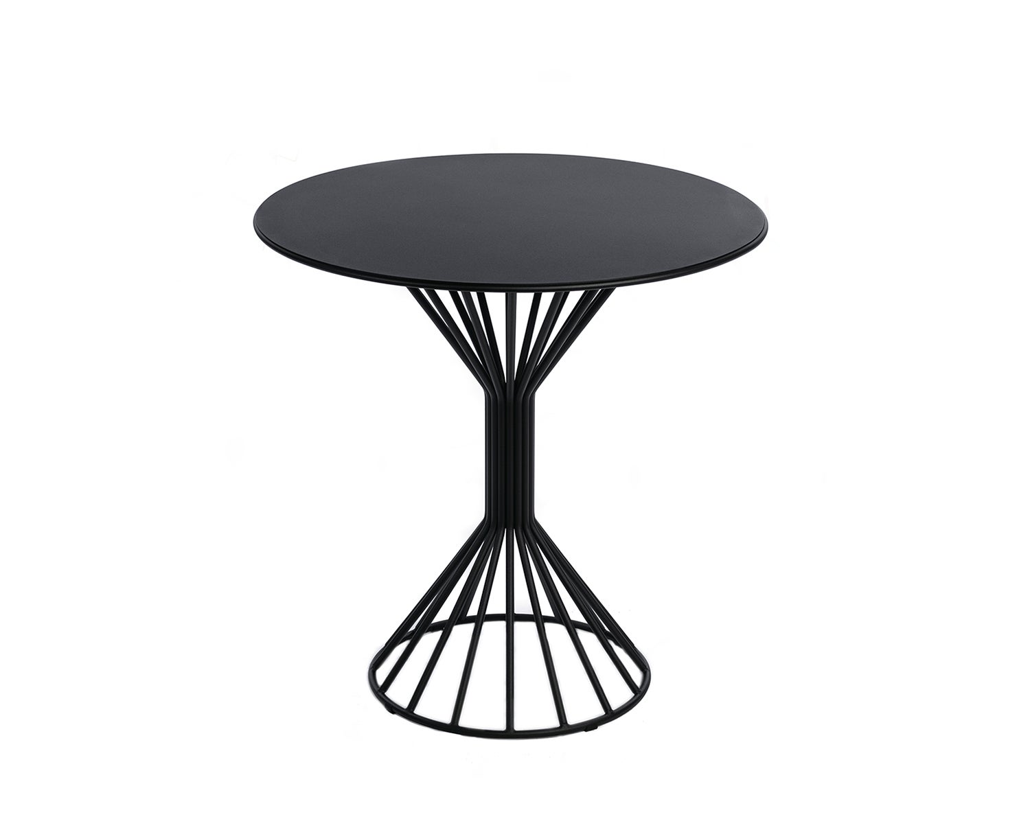 Roots cafebord till uteplatsen svart stål från Svenska Fabrikant. 