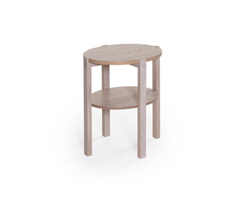 Solo Fåtöljbord i vitpigmenterad ek