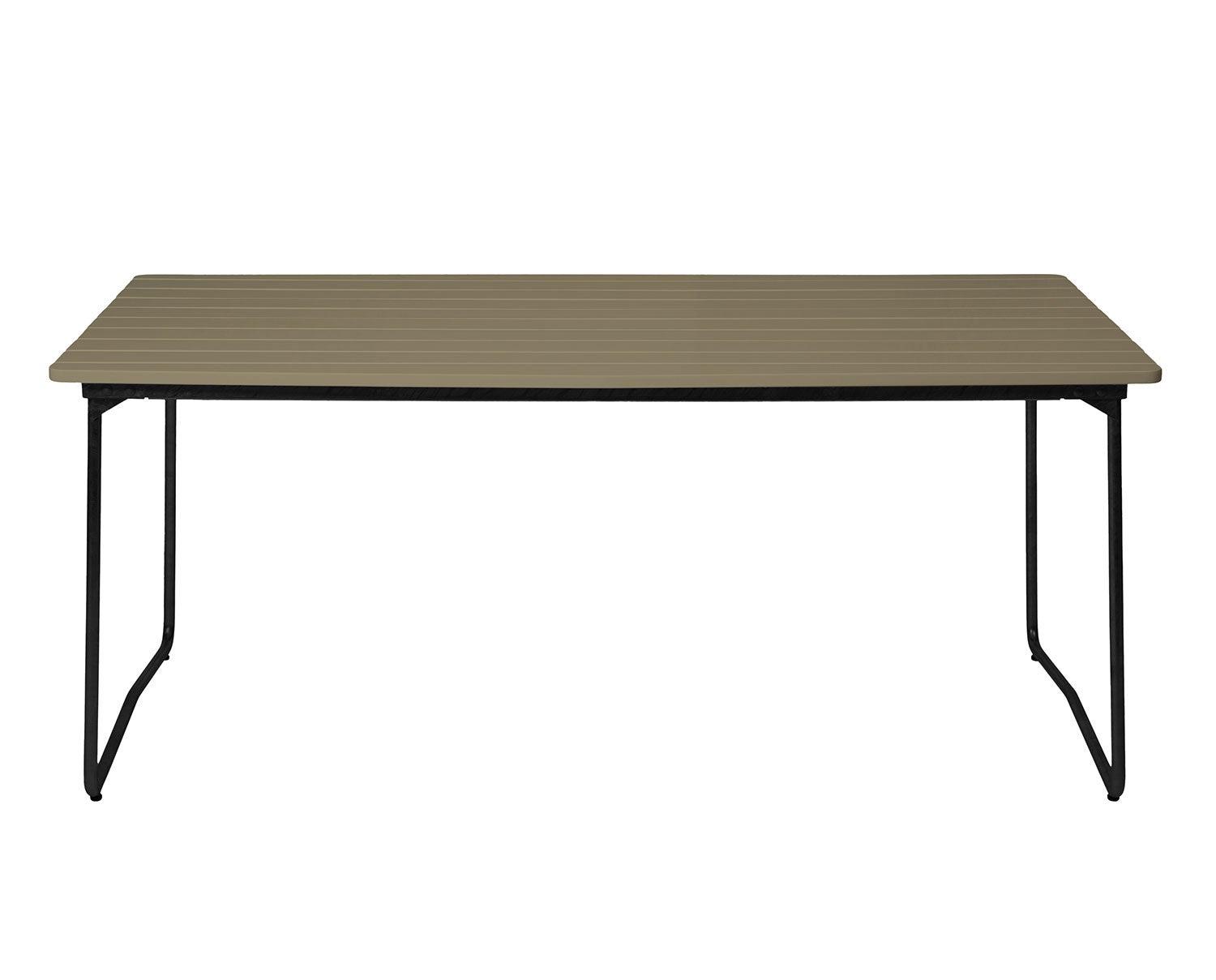 Bord B31 170 i ljusgrön lackad ek med svart stativ