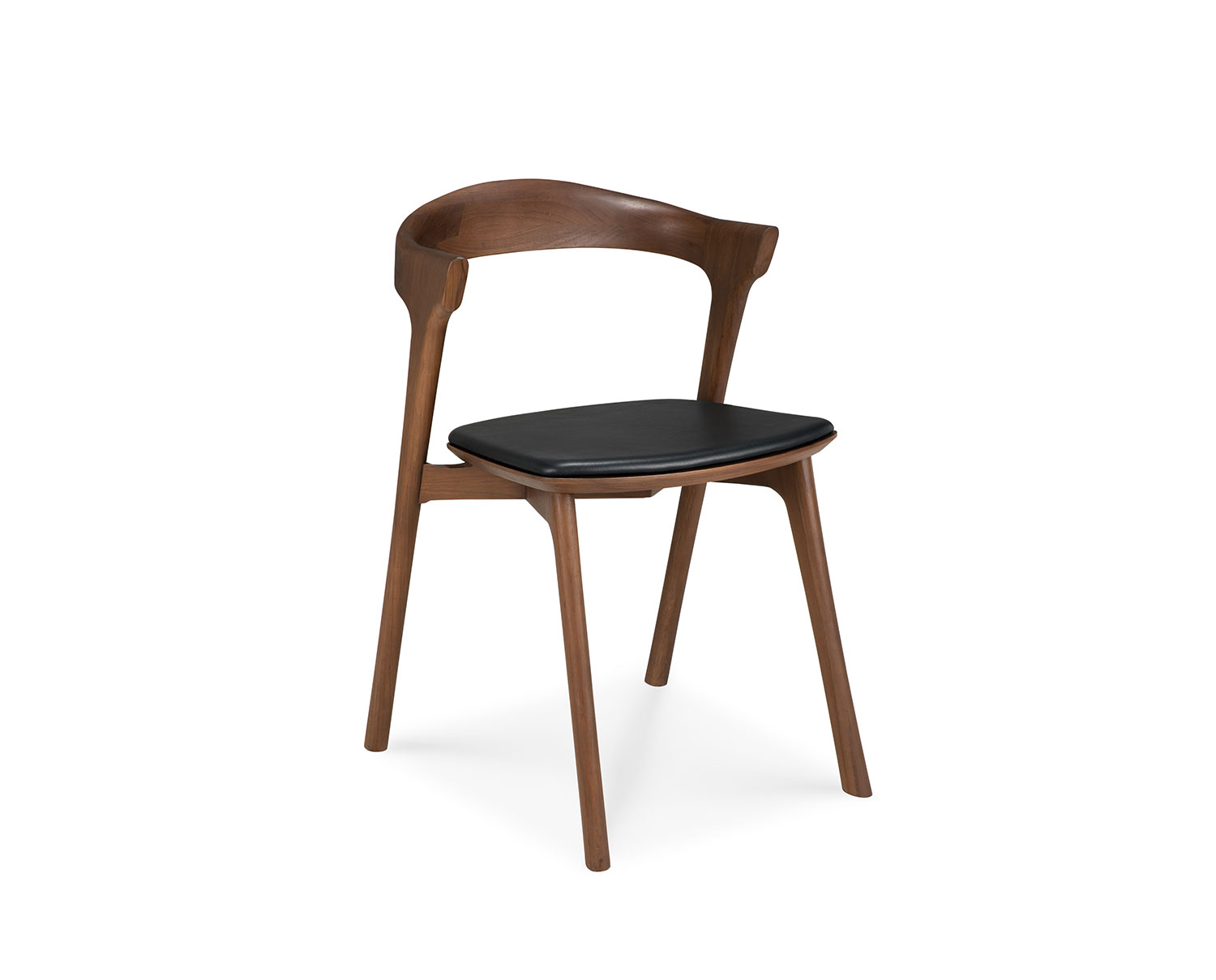 Ethnicraft-Bok-Dining-Chair-Varnished-Teak-Black-Leather