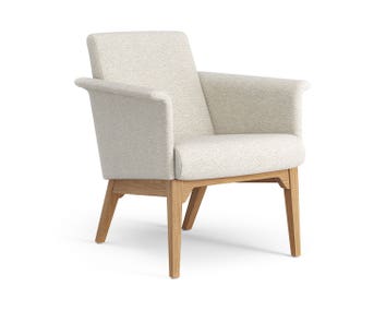 Låg modell | Tyg Amdal 122 | Oljad ek