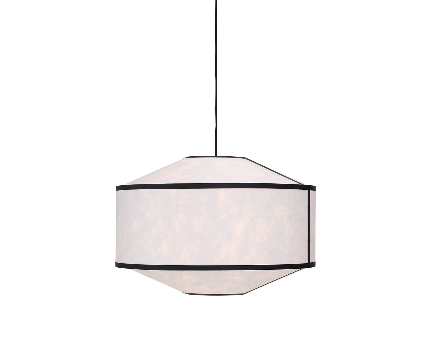 New-Works_Packshots_23120_Kite-Pendant_White-Black-Tyvek_65cm_On