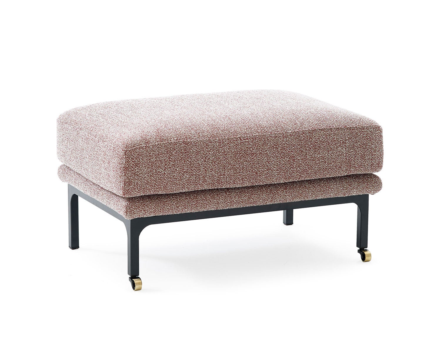 Fotpallen Mr. Jones, klädd i tyget Bohemian 090. 