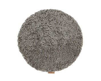 Jill stolsdyna vadderad 38 cm rund i färg grågrafit från Shepherd