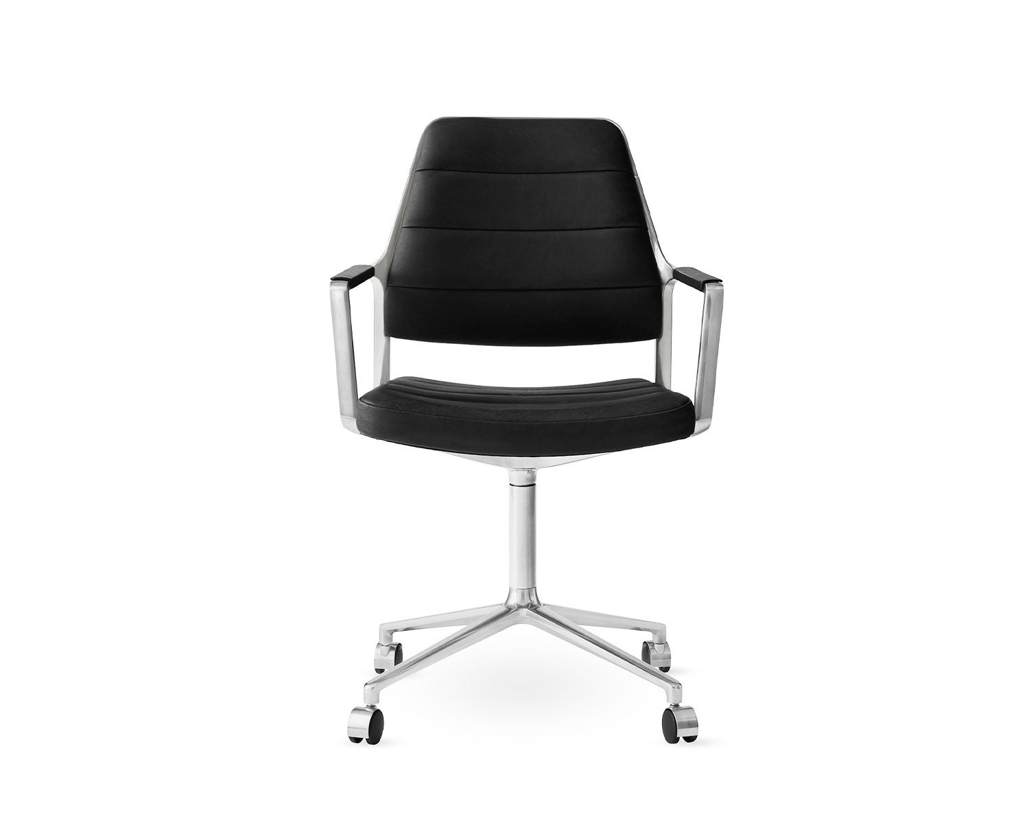 Vipp-455-Swivel-Chair-Black-Leather-Castors