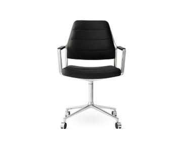 Vipp-455-Swivel-Chair-Black-Leather-Castors