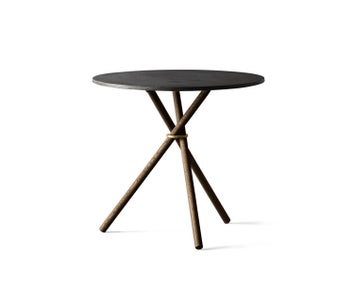 Aldric Cafébord Runt Ø80 centimeter Mörk betong, ek