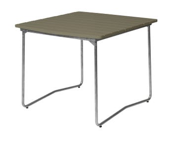 Bord B31 84 i ljusgrön lackad ek med varmförzinkat stativ