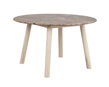 Taransay-Matbord-Brun-Marmor-Vitpigm-Ek