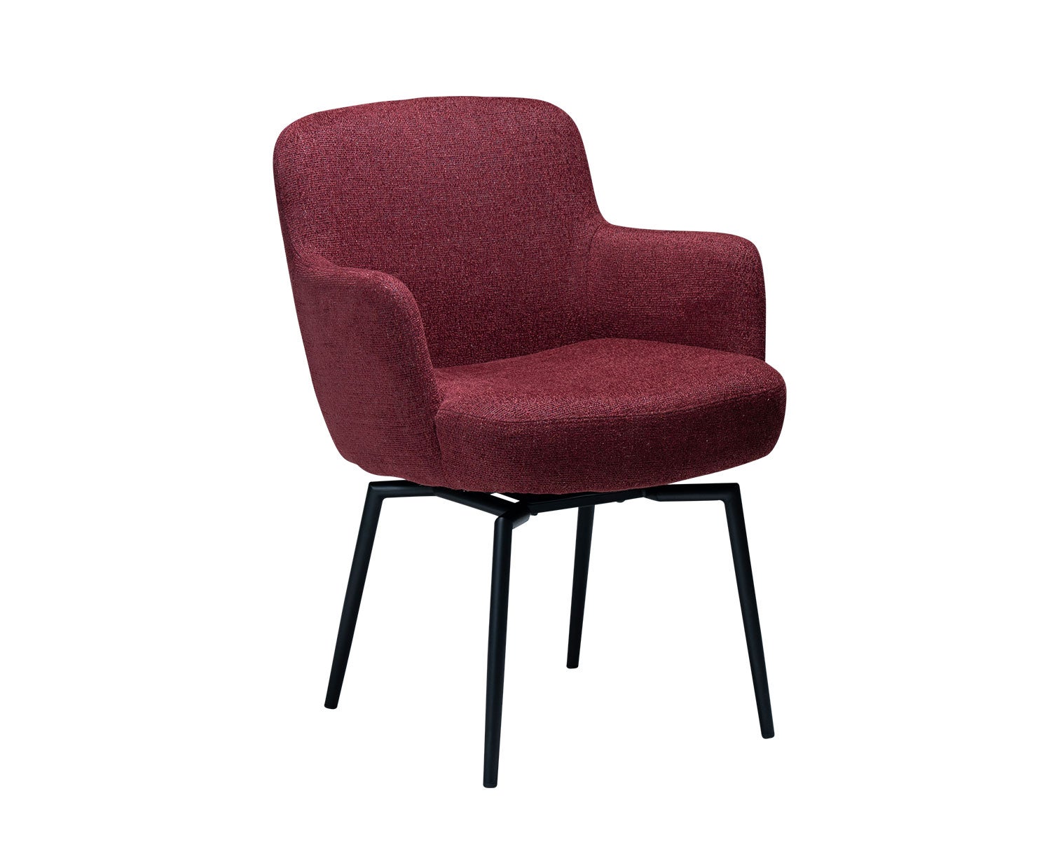 Dan-Form-Ethos-Arm-Chair-Merlot-Boucle-Black