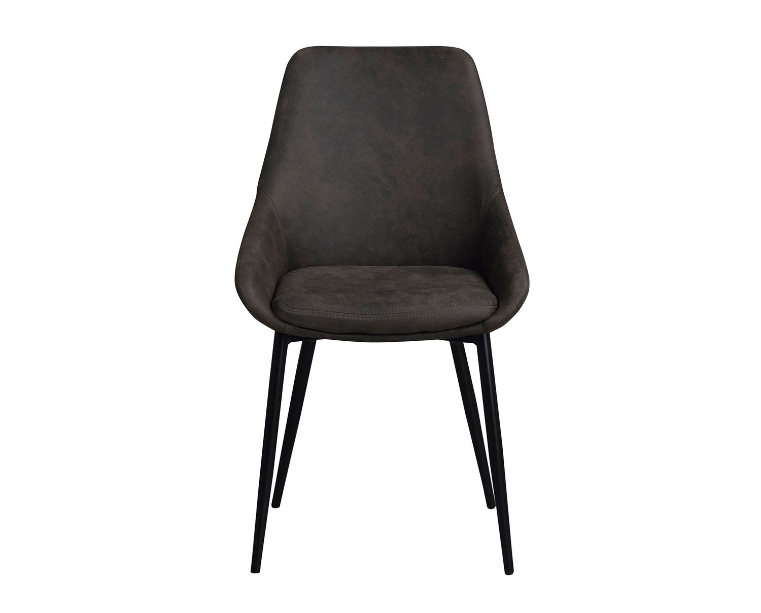 Sierra stol i mörkgrå microfibertyg