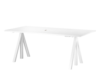 String Konferensbord Höj- och Sänkbart Vit Laminat