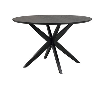 Calverton-Matbord-D120-Svartbetsad-Ek