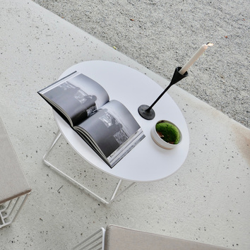 Barr Cirkelbord i vitt