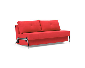 Cubed 02 Bäddsoffa 160 med aluminiumben i tyget 511 Elegance Red