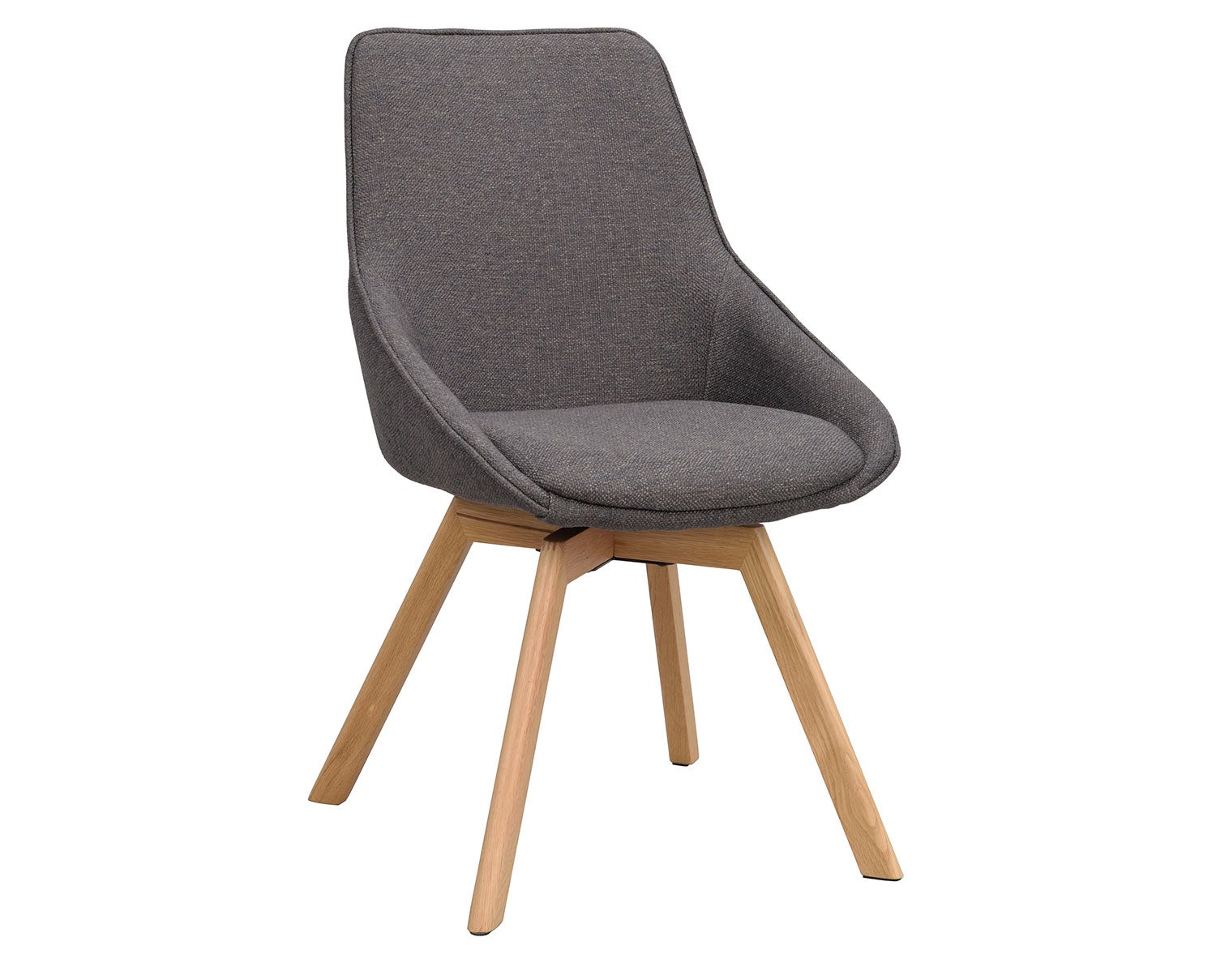 Alison stol i mörkgrått tyg, ekben