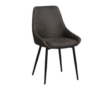 Sierra stol i mörkgrå microfibertyg