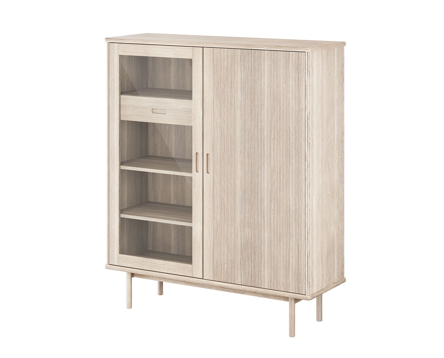 Caso-330-Highboard-Glass-Door-White-Oil-Oak-1