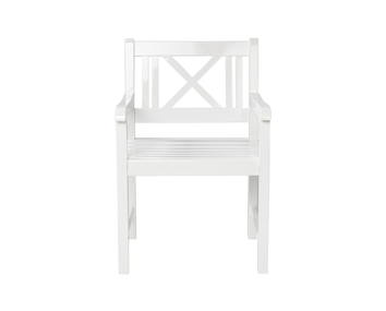 Trädgårdsstolen Rosenborg, i glansig vit mahogny