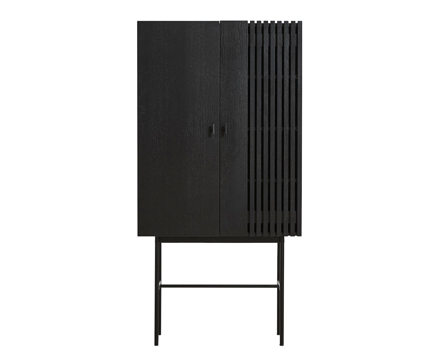 Array Highboard 80 Svartmålad Ek