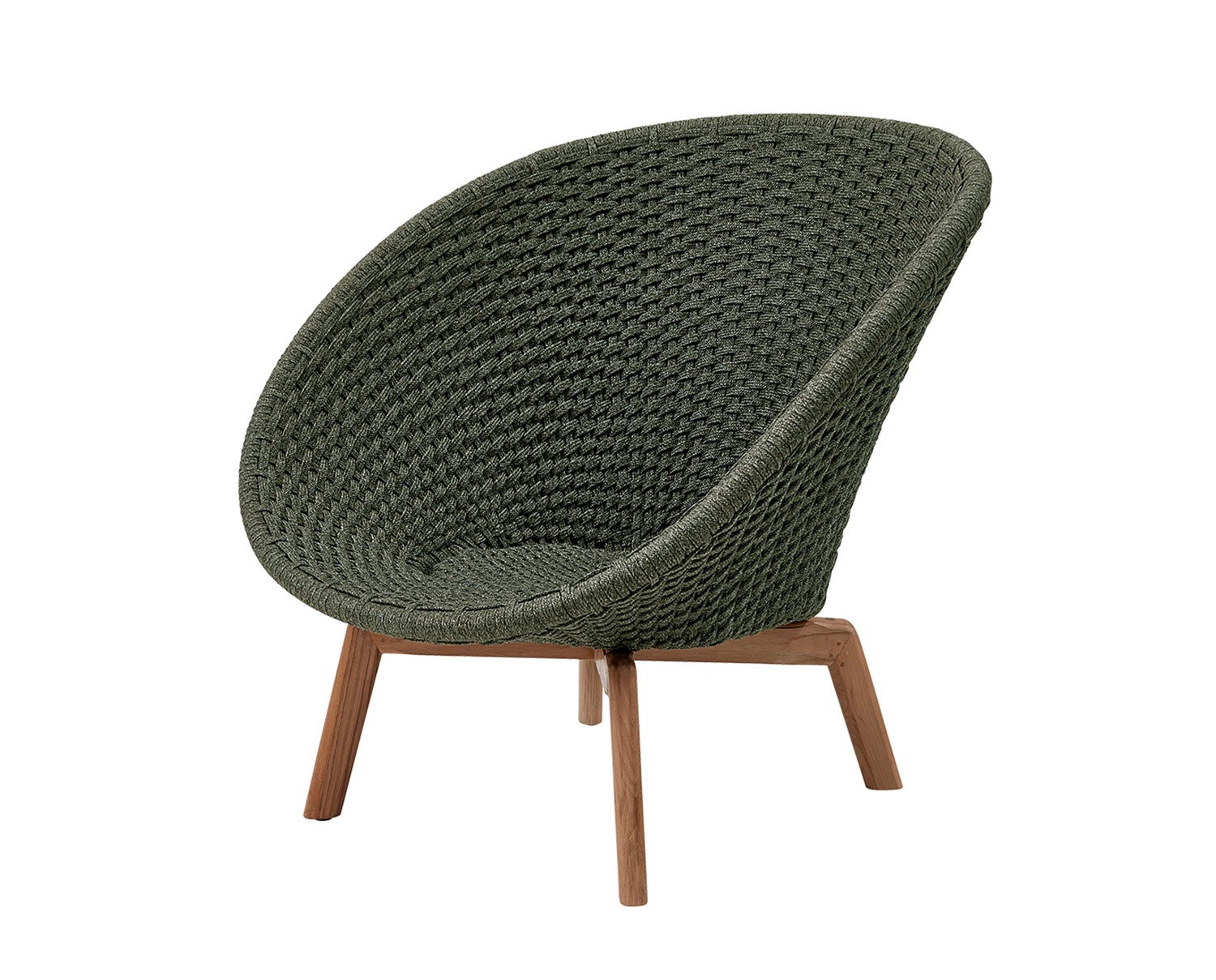 Peacock lounge chair, Teak, Dark Green 5458RODGRT