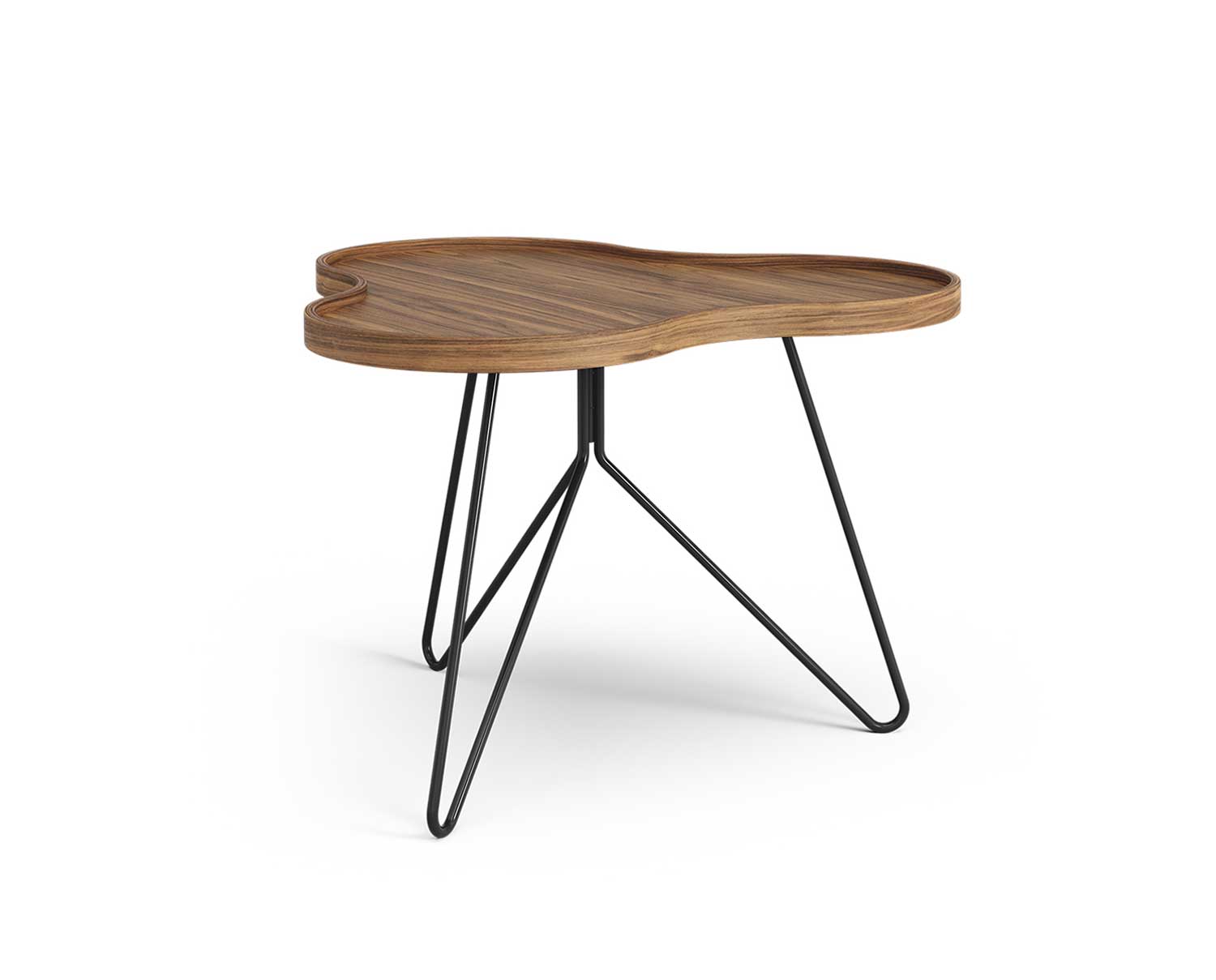Flower-Mono-Table-66x62-Walnut-Black-Metal-H45