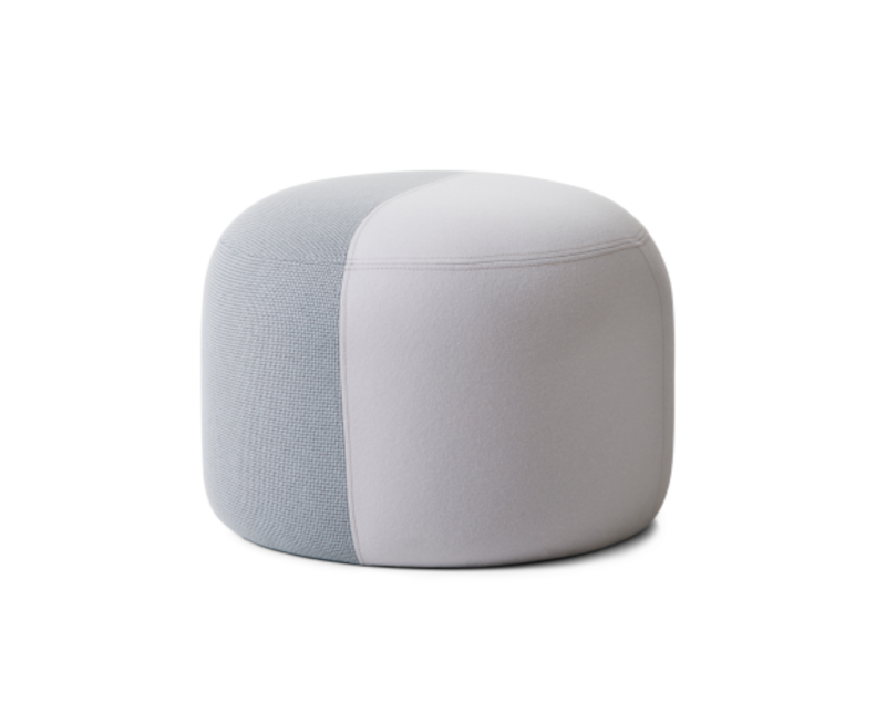 Dainty Puff Minty grey Cloudy white