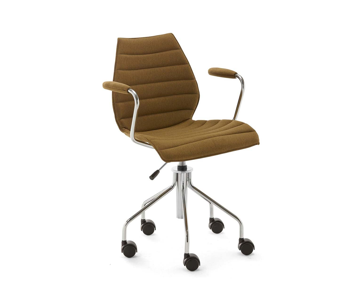 Maui karmstol med hjul Soft Noma Mustard